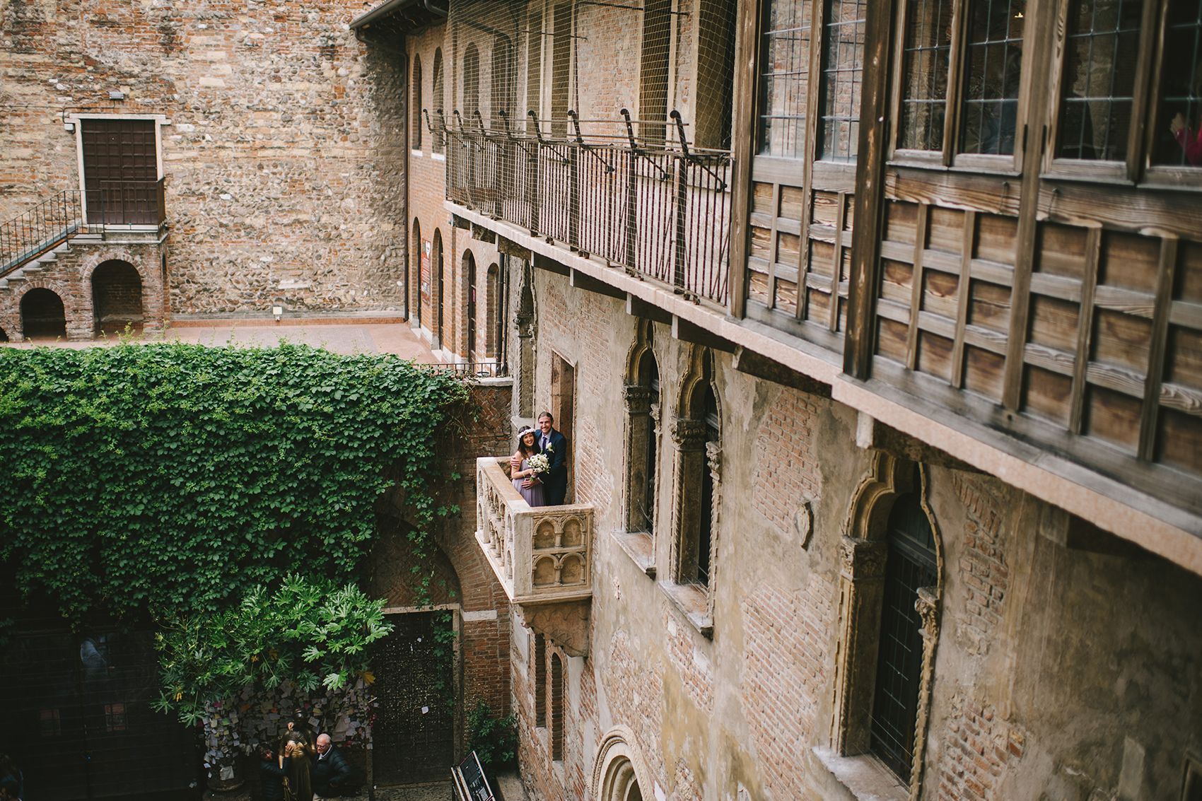 Juliet's balcony wedding